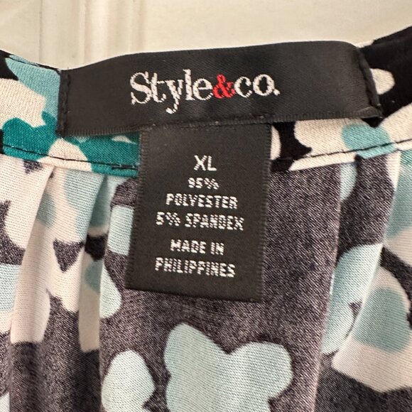 Style & Co Women’s Pull On Print Blouse Multicolor Size XL - Picture 5 of 7